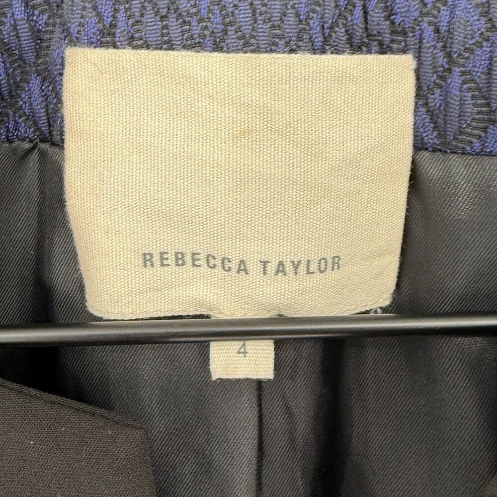 Rebecca Taylor Blue/Black Cropped Double Layer Op… - image 3